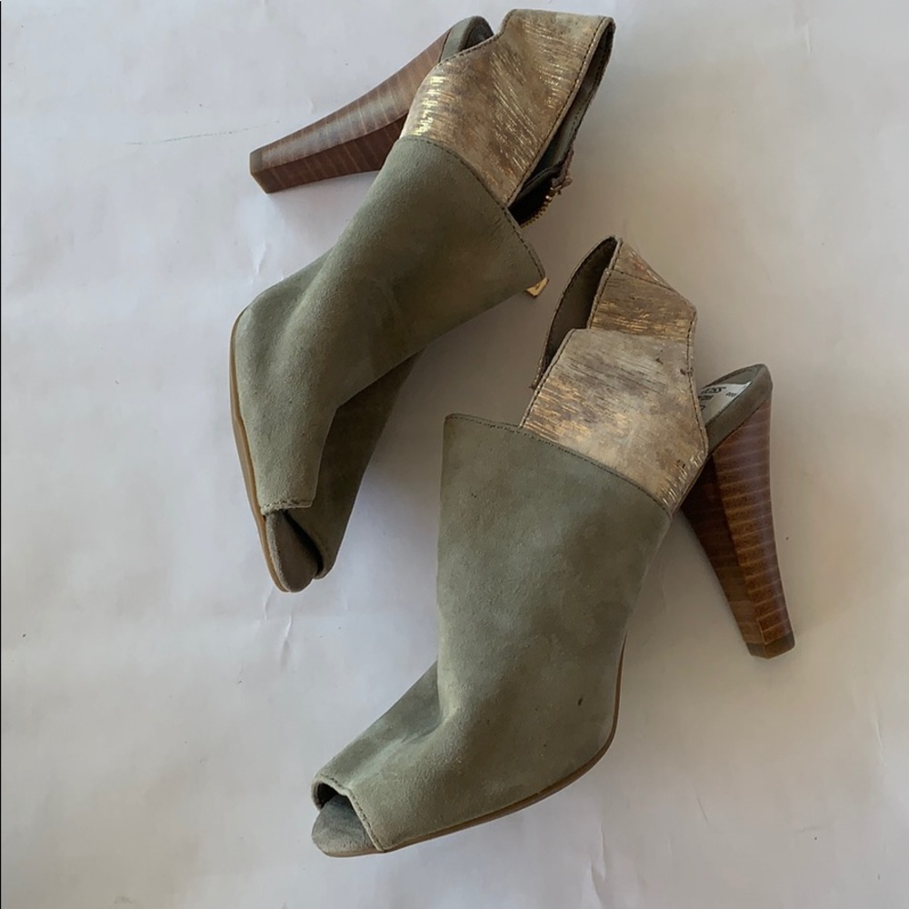 Reaction Gray Suede heels